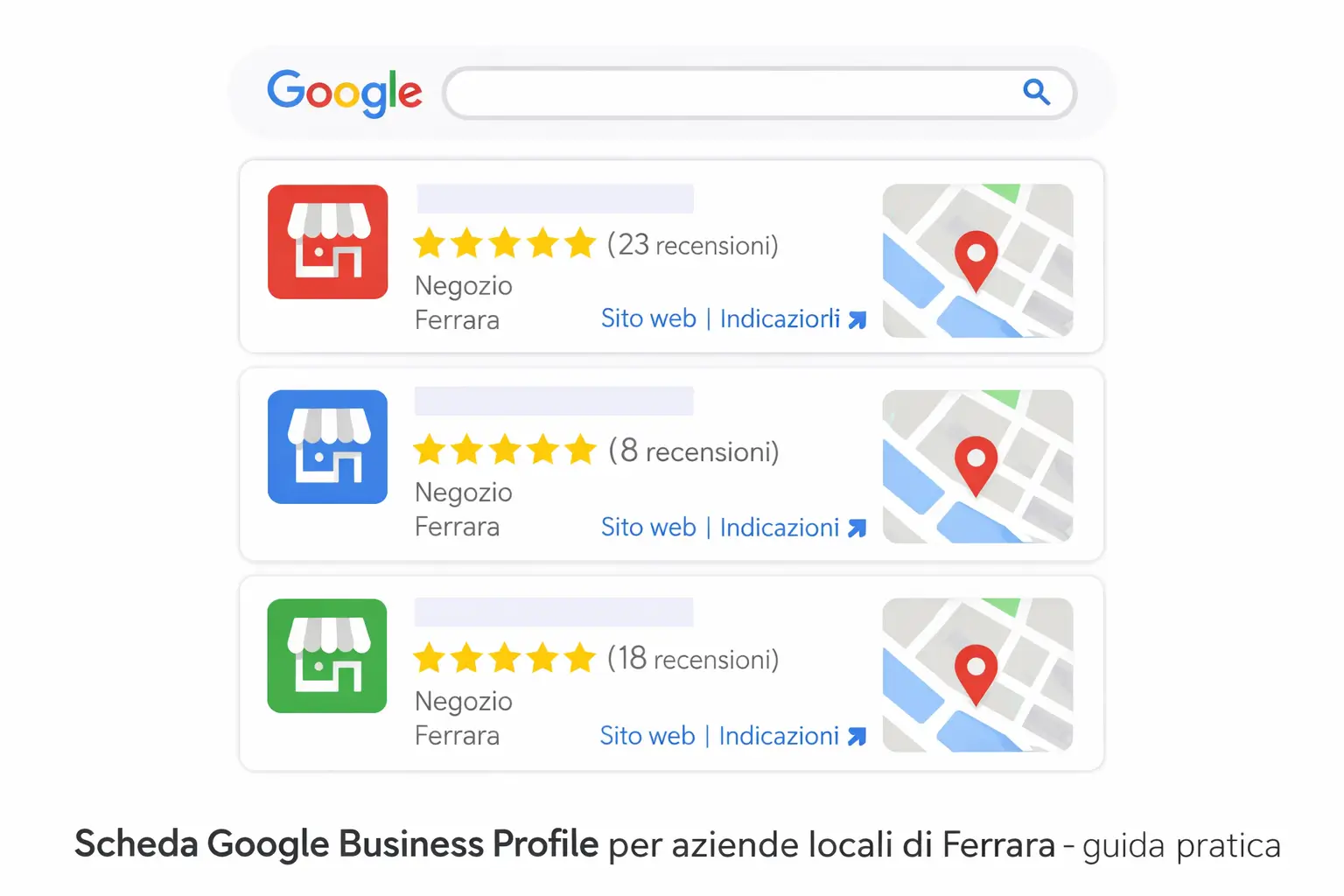 scheda Google Business Profile per aziende locali di Ferrara - guida pratica