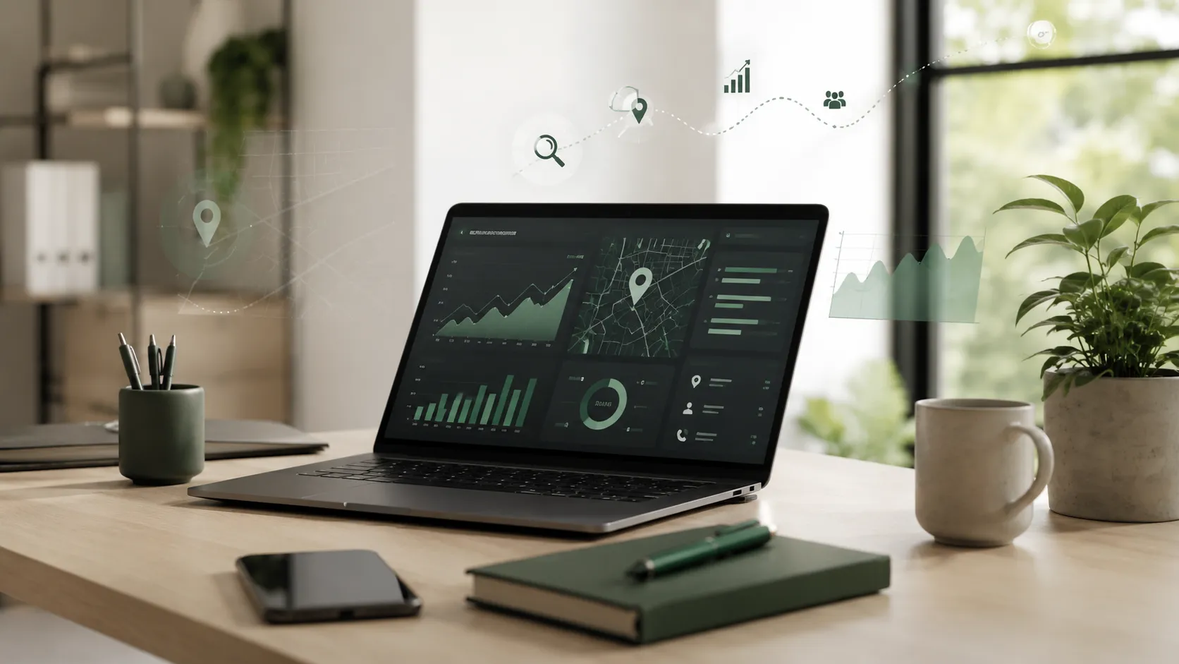 Visibilità online per attività locali Dashboard di analisi per migliorare la visibilità online di un’attività locale